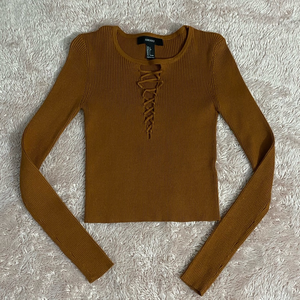 F21 Ribbed Crop Top